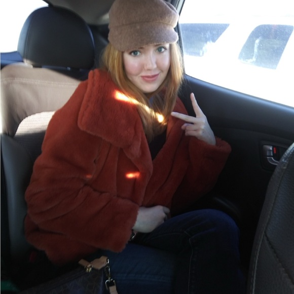 Warm Rust Teddy Jacket - Picture 3 of 3